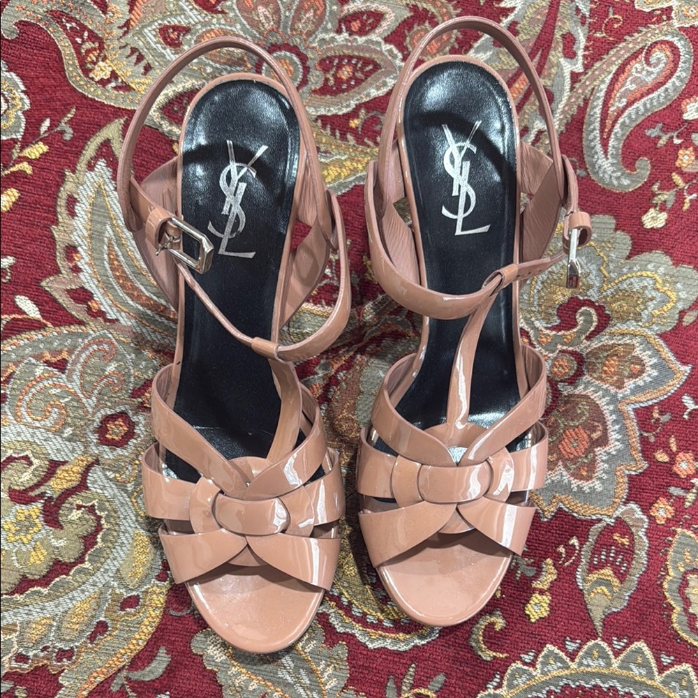 Yves Saint Laurent Women's Tan Strappy Sandals